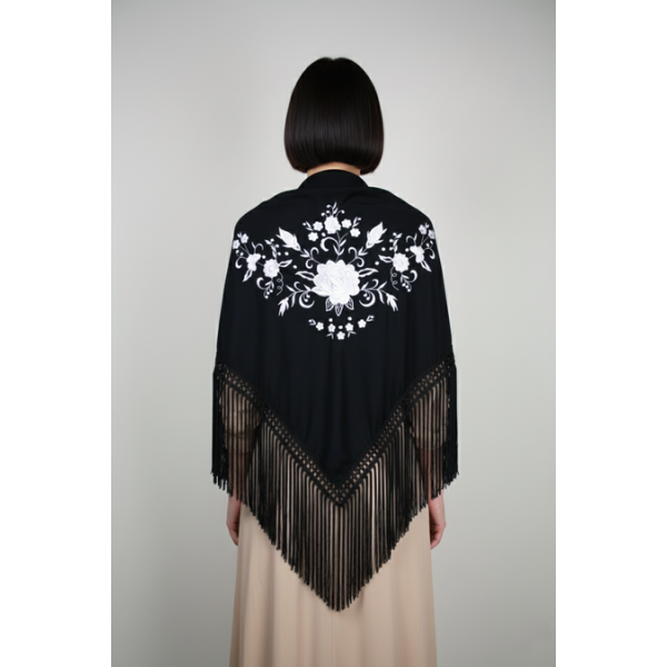 XAILE COM FRANJA BORDADO INDUSTRIAL