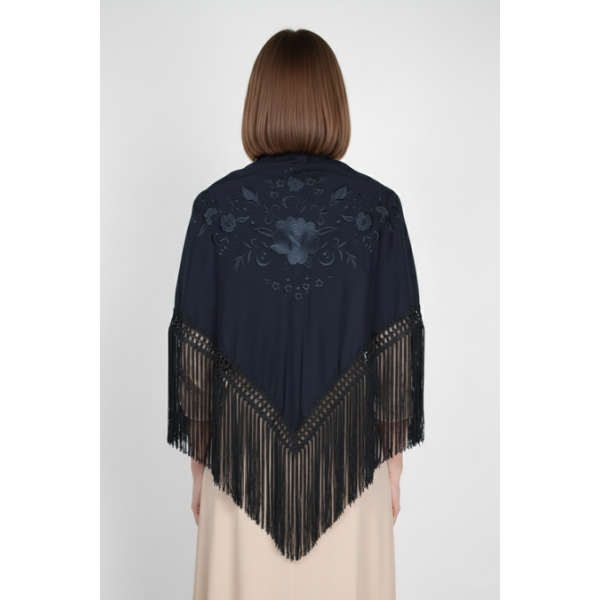 XAILE COM FRANJA BORDADO INDUSTRIAL