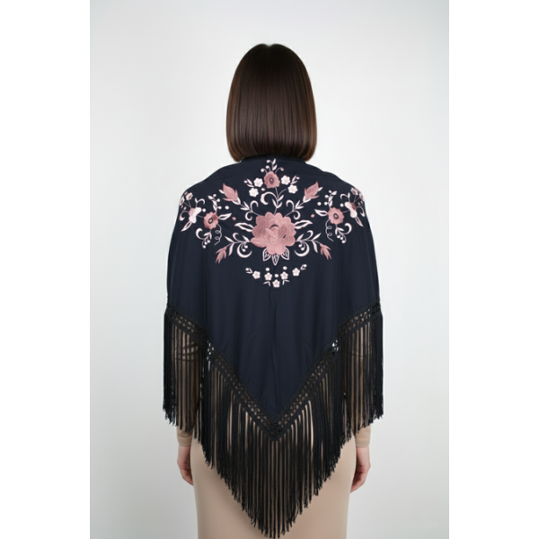 XAILE COM FRANJA BORDADO INDUSTRIAL