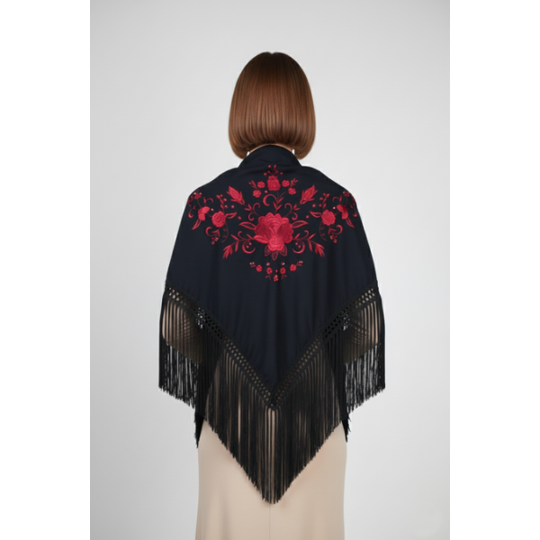 XAILE COM FRANJA BORDADO INDUSTRIAL